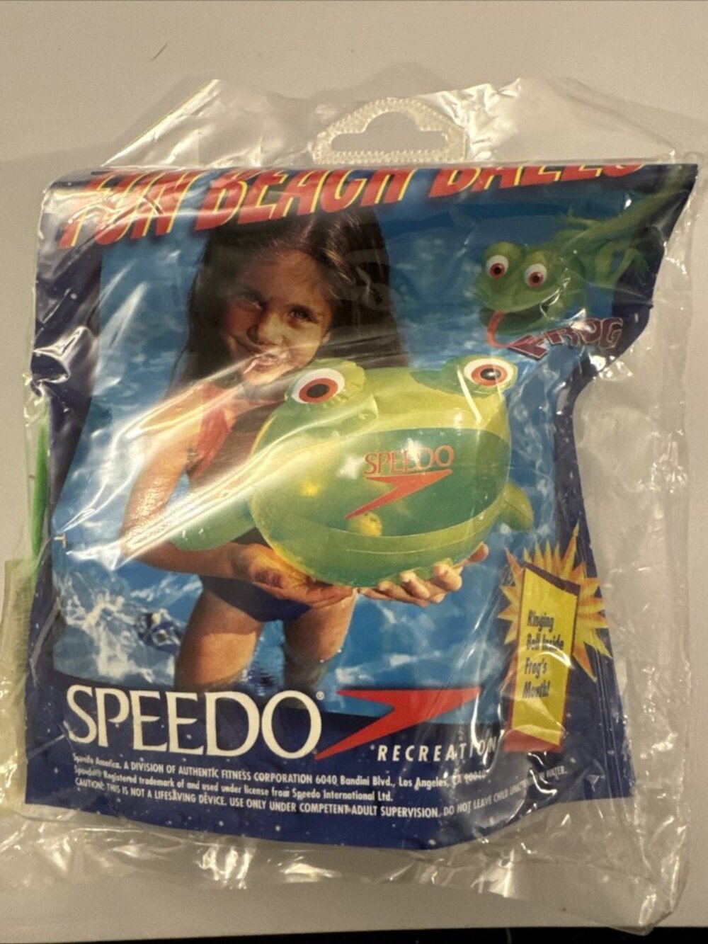 Vintage Speedo Inflatable Beach Ball Frog Shape New A2